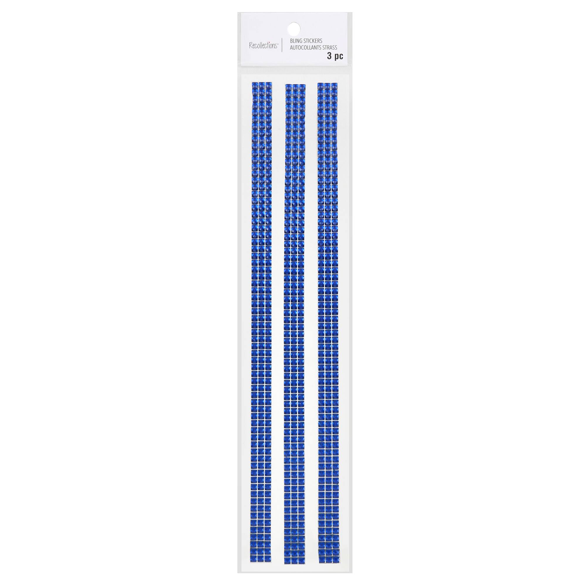 12 Packs: 3 ct. (36 total) Indigo Border Bling Stickers by Recollections™